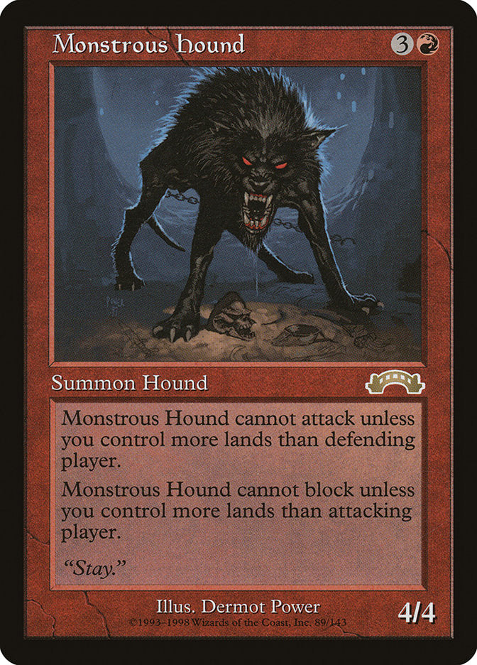 Monstrous Hound [Exodus] MTG Single Magic: The Gathering    | Red Claw Gaming