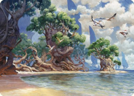 Yavimaya Coast Art Card [Dominaria United Art Series] MTG Single Magic: The Gathering    | Red Claw Gaming