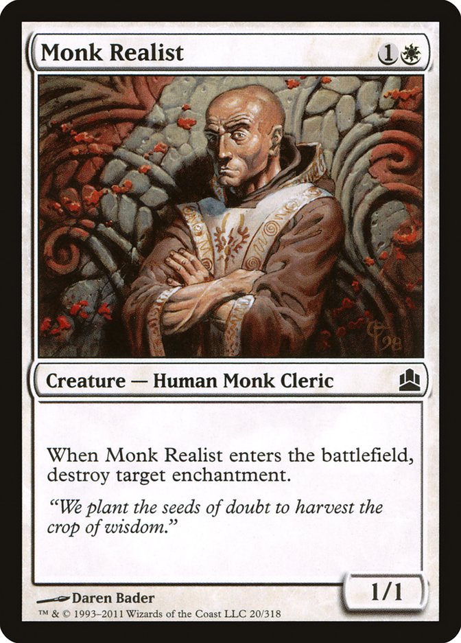 Monk Realist [Commander 2011] MTG Single Magic: The Gathering    | Red Claw Gaming