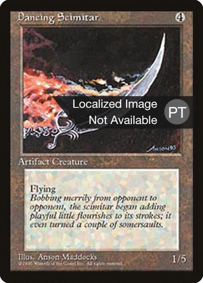 Dancing Scimitar [Fourth Edition (Foreign Black Border)] MTG Single Magic: The Gathering    | Red Claw Gaming