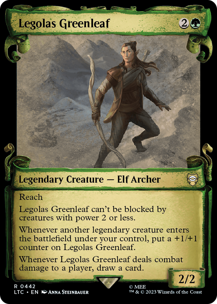 Legolas Greenleaf [The Lord of the Rings: Tales of Middle-Earth Commander Showcase Scrolls] MTG Single Magic: The Gathering    | Red Claw Gaming