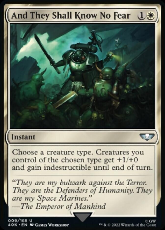 And They Shall Know No Fear (Surge Foil) [Warhammer 40,000] MTG Single Magic: The Gathering    | Red Claw Gaming