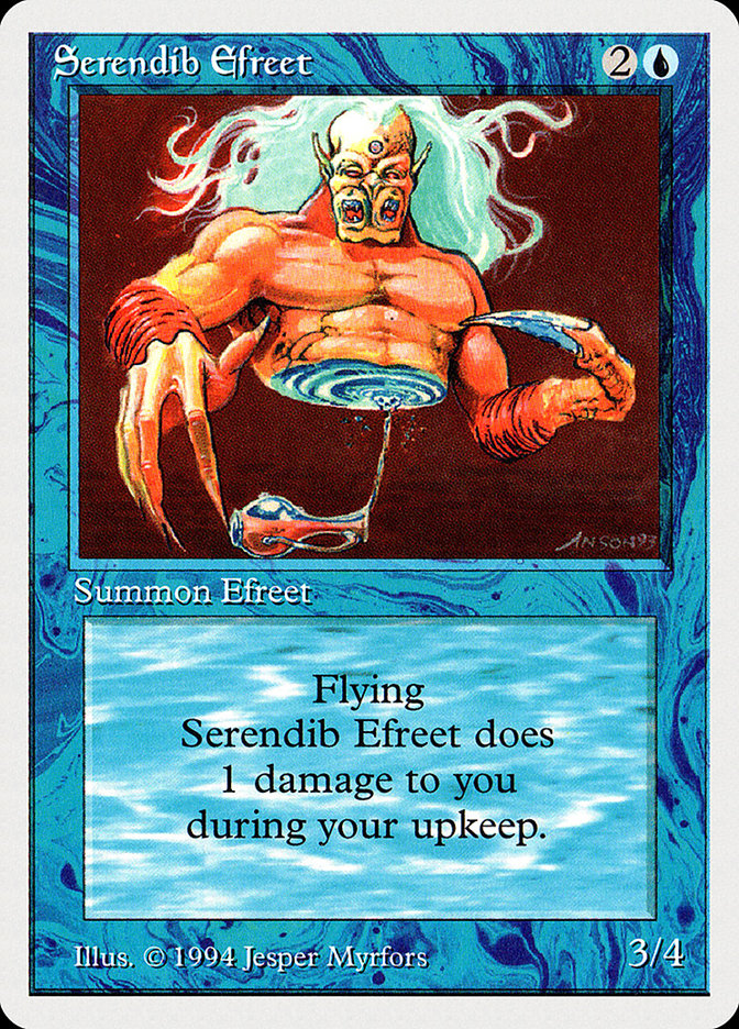 Serendib Efreet [Summer Magic / Edgar] MTG Single Magic: The Gathering    | Red Claw Gaming