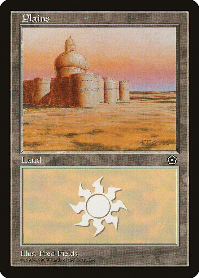 Plains (Castle on Left) [Portal Second Age] MTG Single Magic: The Gathering    | Red Claw Gaming