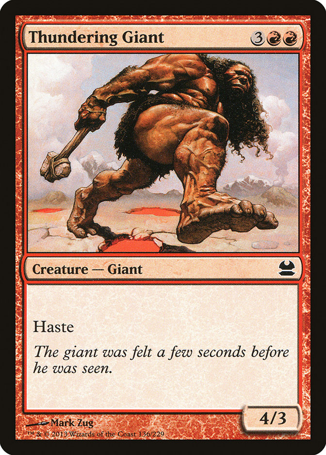 Thundering Giant [Modern Masters] MTG Single Magic: The Gathering    | Red Claw Gaming