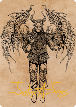 Raphael, Fiendish Savior Art Card (75) (Gold-Stamped Signature) [Commander Legends: Battle for Baldur's Gate Art Series] MTG Single Magic: The Gathering    | Red Claw Gaming