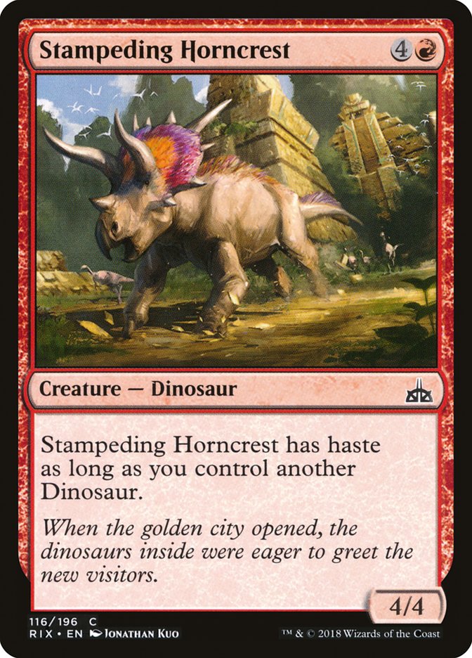 Stampeding Horncrest [Rivals of Ixalan] MTG Single Magic: The Gathering    | Red Claw Gaming