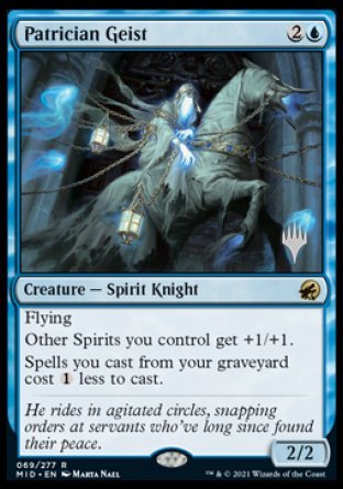 Patrician Geist (Promo Pack) [Innistrad: Midnight Hunt Promos] MTG Single Magic: The Gathering    | Red Claw Gaming