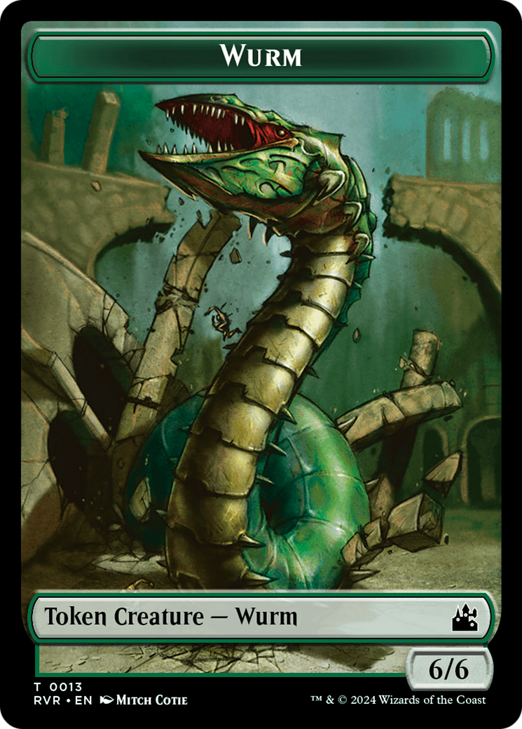 Wurm Token [Ravnica Remastered Tokens] MTG Single Magic: The Gathering    | Red Claw Gaming