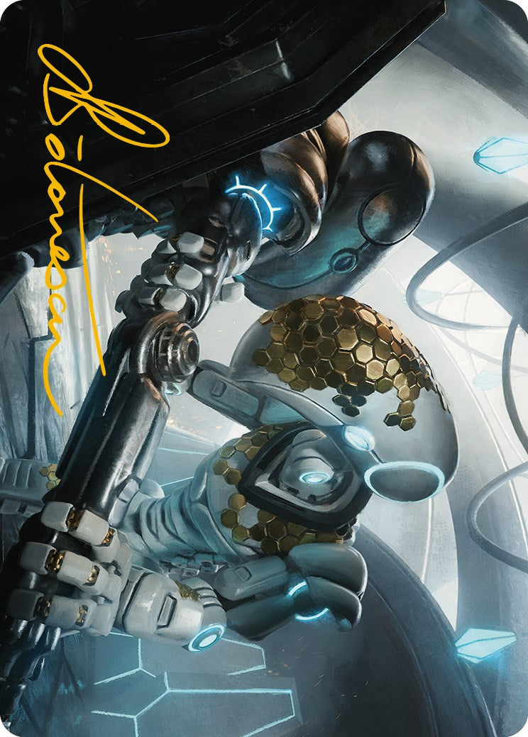 Myr Kinsmith Art Card (Gold-Stamped Signature) [Phyrexia: All Will Be One Art Series] MTG Single Magic: The Gathering    | Red Claw Gaming