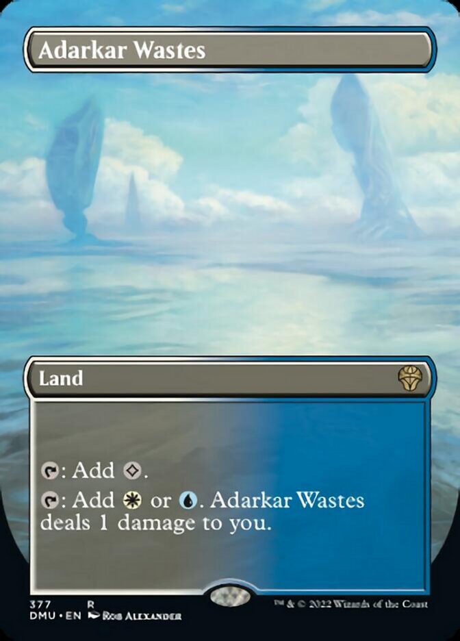 Adarkar Wastes (Borderless Alternate Art) [Dominaria United] MTG Single Magic: The Gathering    | Red Claw Gaming