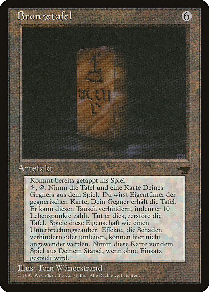 Bronze Tablet (German) - "Bronzetafel" [Renaissance] MTG Single Magic: The Gathering    | Red Claw Gaming