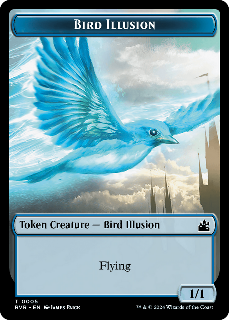 Bird Illusion Token [Ravnica Remastered Tokens] MTG Single Magic: The Gathering    | Red Claw Gaming