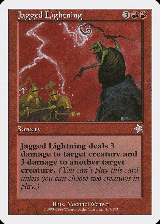 Jagged Lightning [Starter 1999] MTG Single Magic: The Gathering    | Red Claw Gaming