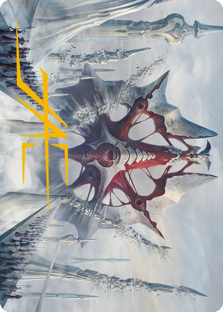 Mondrak, Glory Dominus Art Card (Gold-Stamped Signature) [Phyrexia: All Will Be One Art Series] MTG Single Magic: The Gathering    | Red Claw Gaming