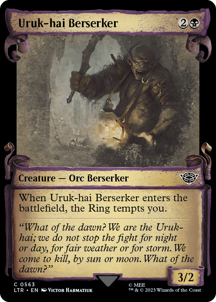 Uruk-hai Berserker [The Lord of the Rings: Tales of Middle-Earth Showcase Scrolls] MTG Single Magic: The Gathering    | Red Claw Gaming
