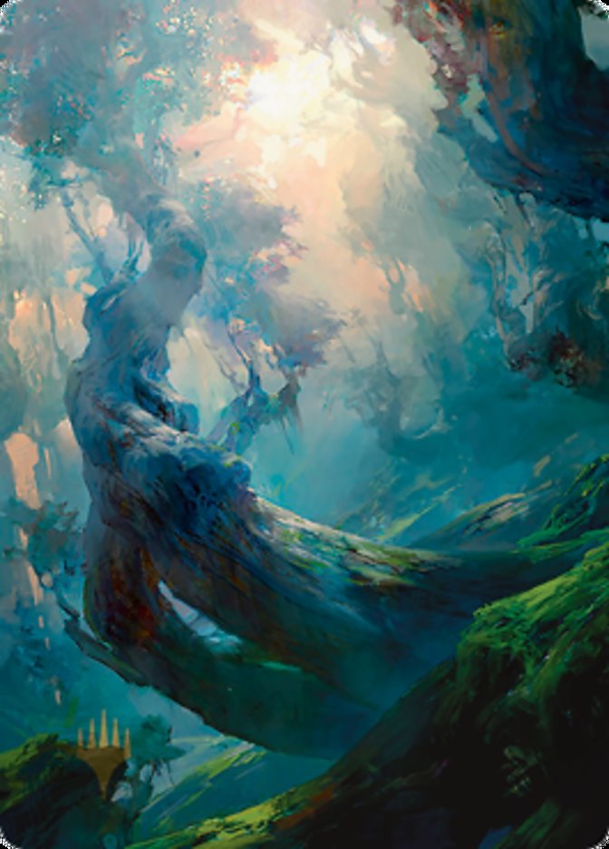 Forest 3 Art Card (Gold-Stamped Signature) [Zendikar Rising Art Series] MTG Single Magic: The Gathering    | Red Claw Gaming