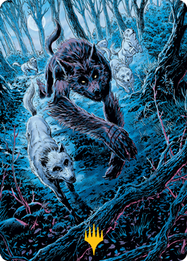 Untamed Pup Art Card (Gold-Stamped Signature) [Innistrad: Midnight Hunt Art Series] MTG Single Magic: The Gathering    | Red Claw Gaming