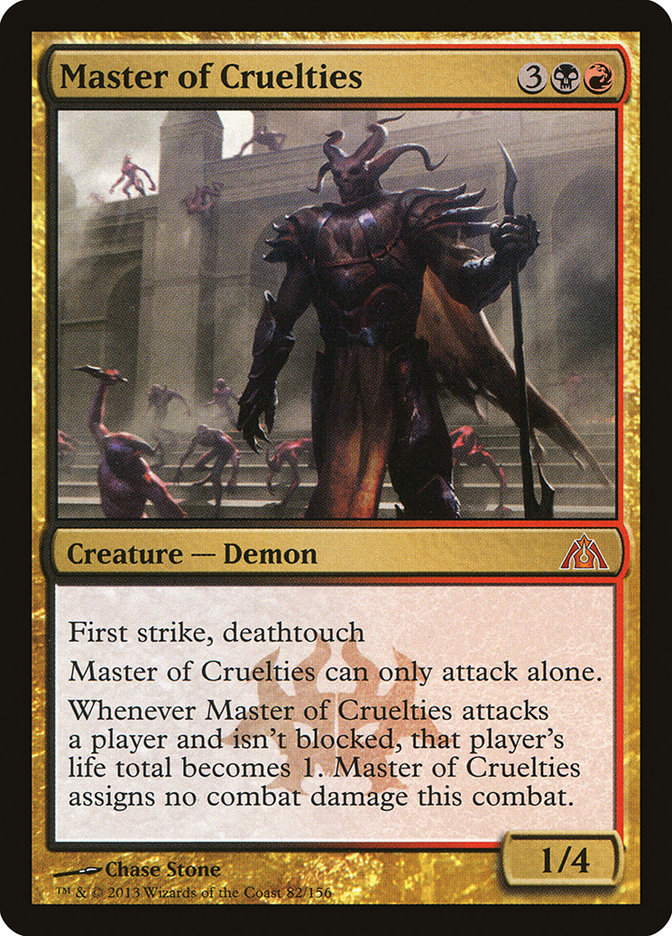 Master of Cruelties [Dragon's Maze] MTG Single Magic: The Gathering    | Red Claw Gaming