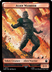 Soldier // Alien Warrior Double-Sided Token [Doctor Who Tokens] MTG Single Magic: The Gathering    | Red Claw Gaming