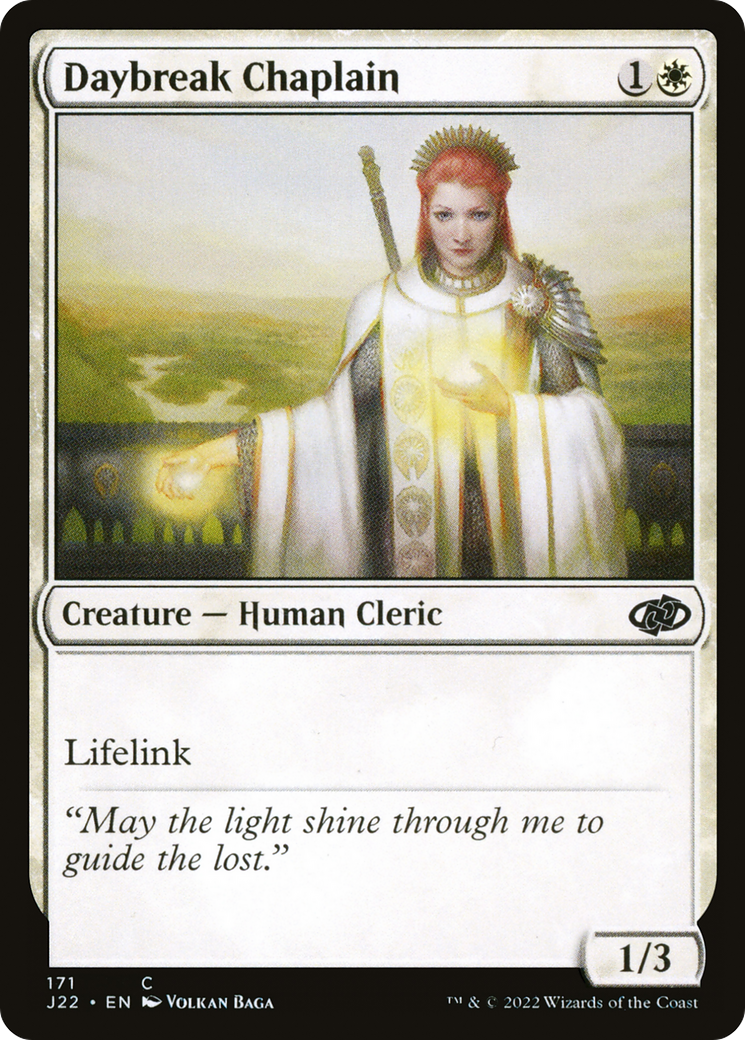 Daybreak Chaplain [Jumpstart 2022] MTG Single Magic: The Gathering    | Red Claw Gaming