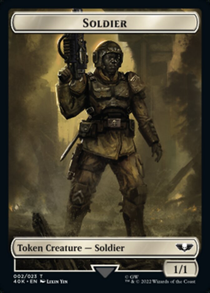 Soldier (002) // Zephyrim Double-Sided Token [Warhammer 40,000 Tokens] MTG Single Magic: The Gathering    | Red Claw Gaming