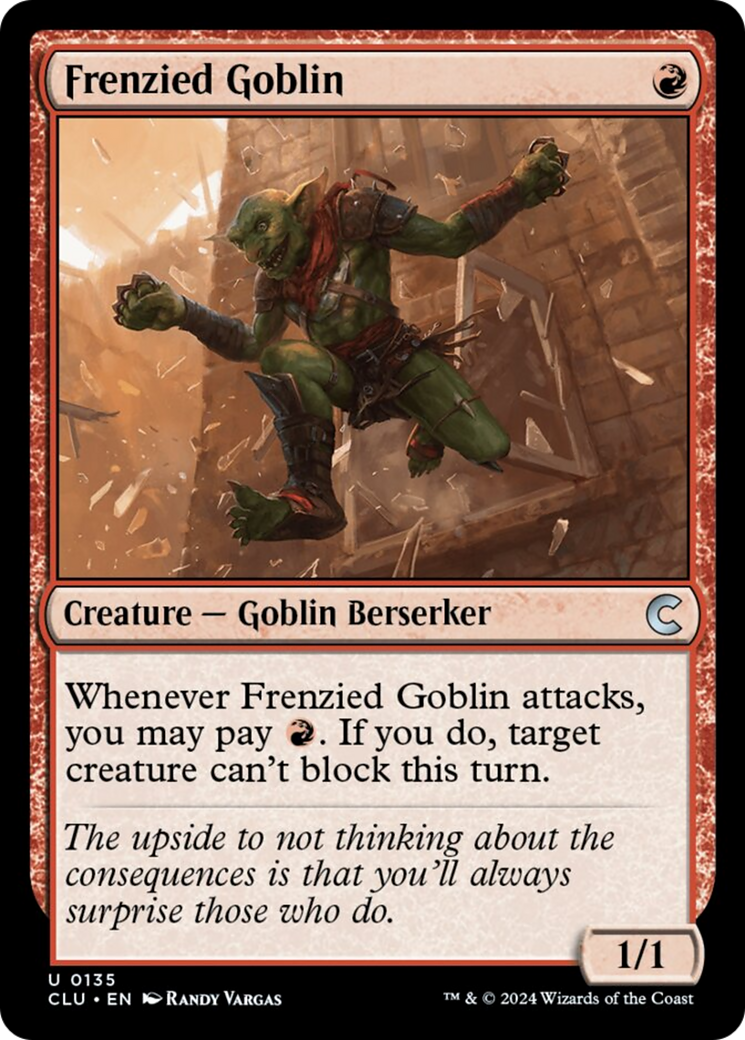 Frenzied Goblin [Ravnica: Clue Edition] MTG Single Magic: The Gathering    | Red Claw Gaming