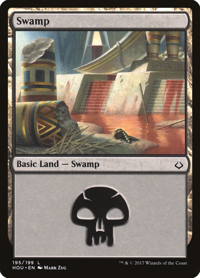 Swamp (195) [Hour of Devastation] MTG Single Magic: The Gathering    | Red Claw Gaming