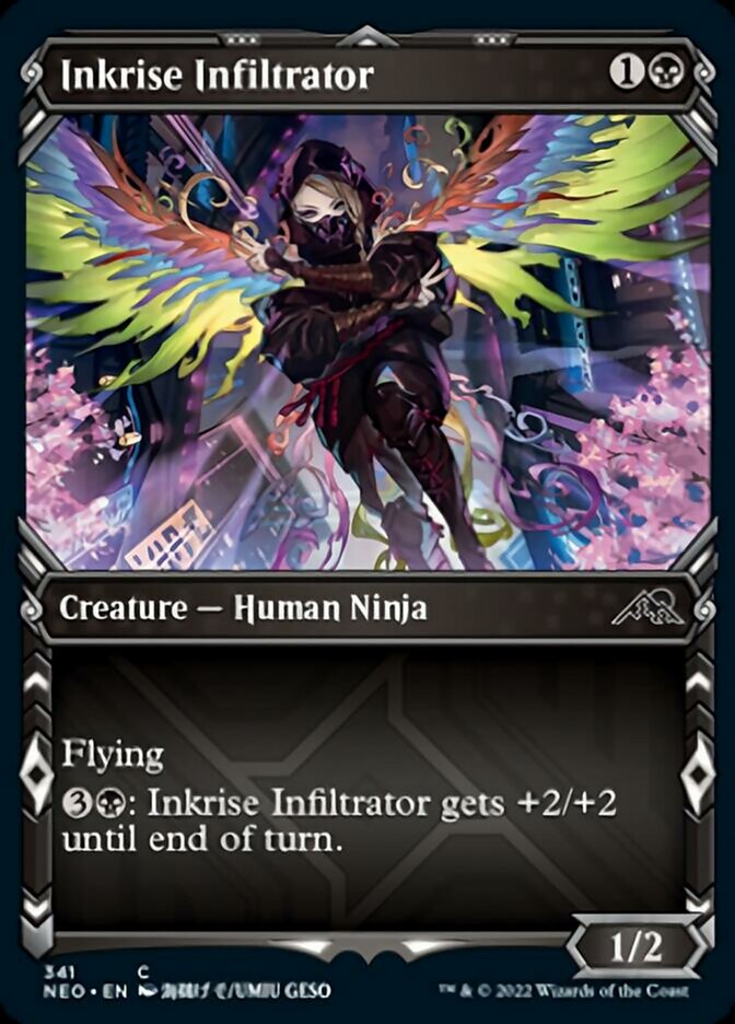 Inkrise Infiltrator (Showcase Ninja) [Kamigawa: Neon Dynasty] MTG Single Magic: The Gathering    | Red Claw Gaming