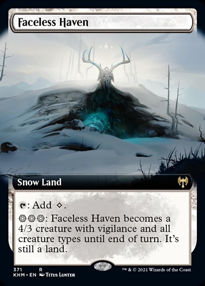 Faceless Haven (Extended Art) [Kaldheim] MTG Single Magic: The Gathering    | Red Claw Gaming