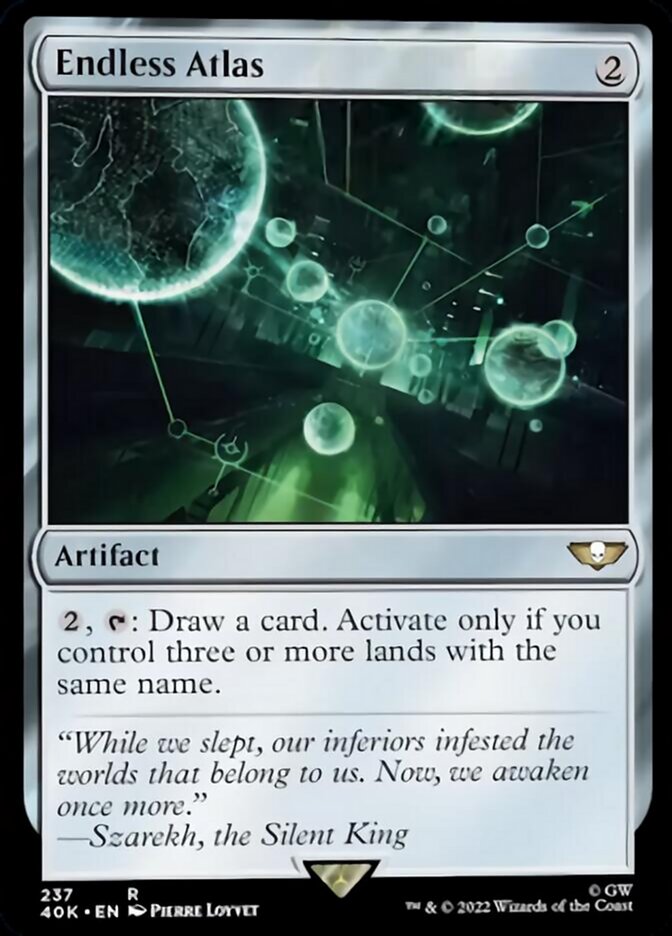 Endless Atlas (Surge Foil) [Warhammer 40,000] MTG Single Magic: The Gathering    | Red Claw Gaming
