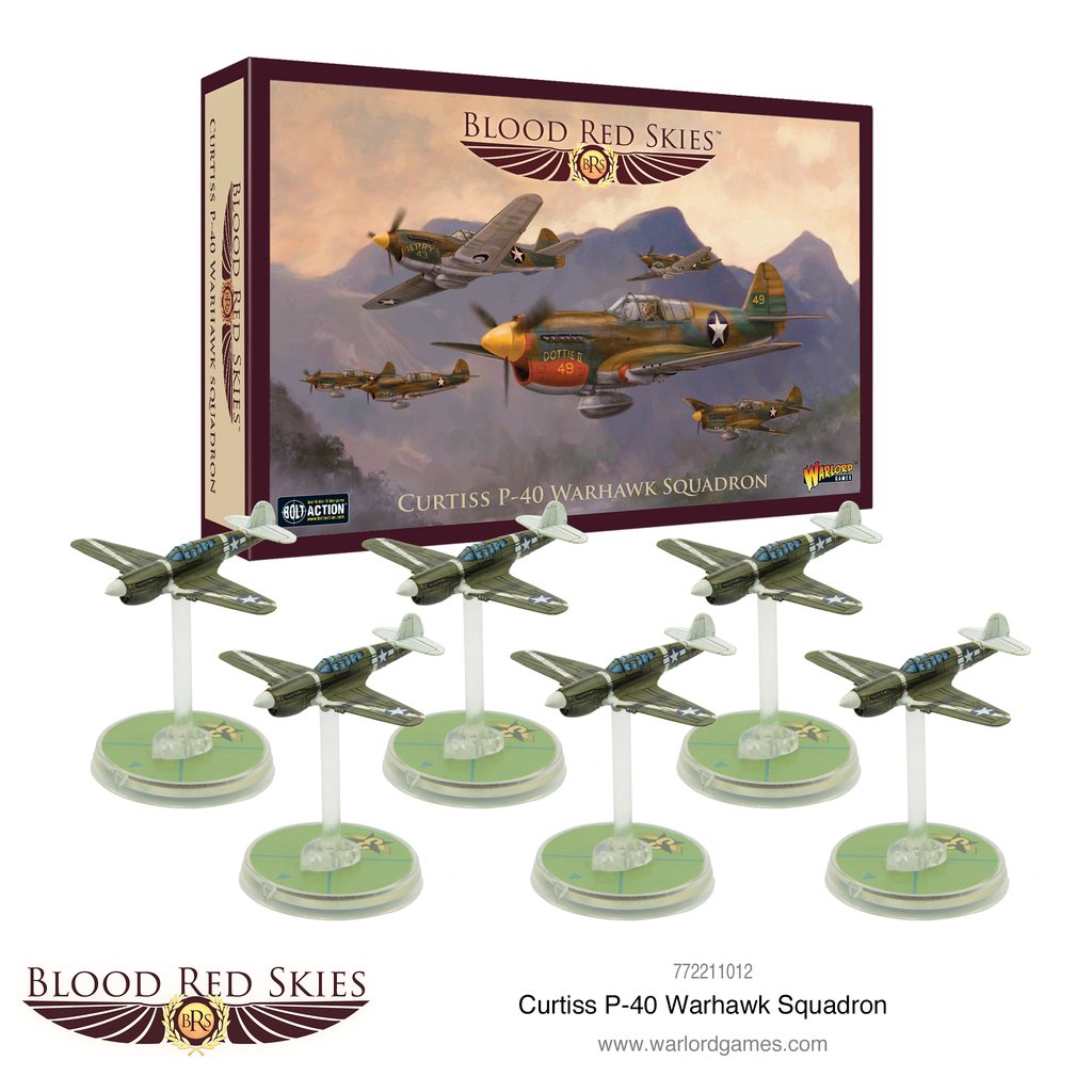 Curtiss P-40 Warhawk Squadron Blood Red Skies Warlord Games    | Red Claw Gaming