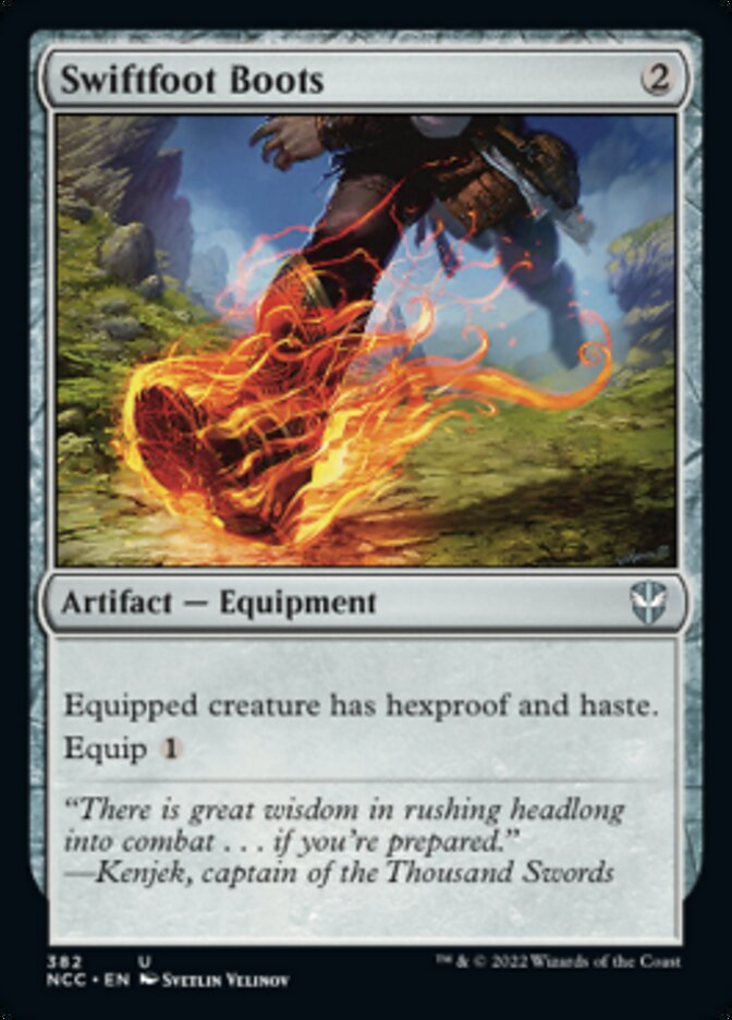 Swiftfoot Boots [Streets of New Capenna Commander] MTG Single Magic: The Gathering    | Red Claw Gaming