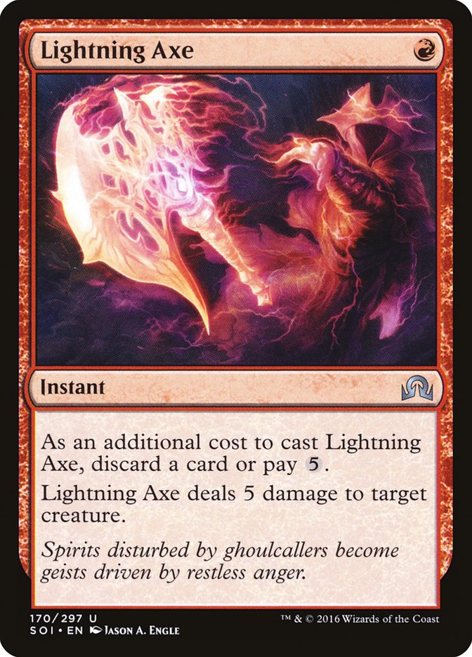 Lightning Axe [Shadows over Innistrad] MTG Single Magic: The Gathering    | Red Claw Gaming