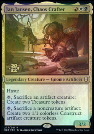 Jan Jansen, Chaos Crafter [Commander Legends: Battle for Baldur's Gate Prerelease Promos] MTG Single Magic: The Gathering    | Red Claw Gaming