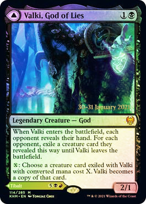 Valki, God of Lies // Tibalt, Cosmic Impostor [Kaldheim Prerelease Promos] MTG Single Magic: The Gathering    | Red Claw Gaming