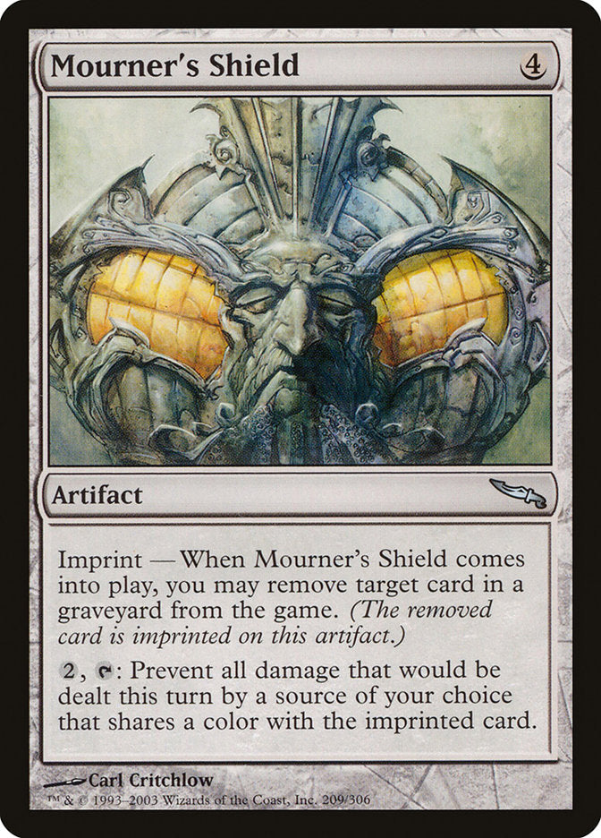 Mourner's Shield [Mirrodin] MTG Single Magic: The Gathering    | Red Claw Gaming