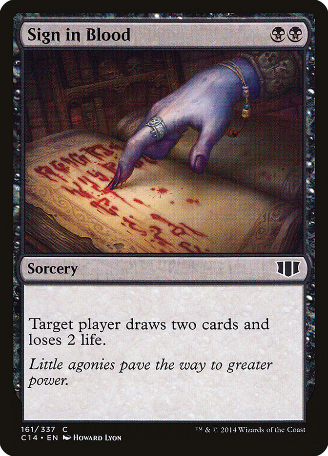 Sign in Blood [Commander 2014] MTG Single Magic: The Gathering    | Red Claw Gaming