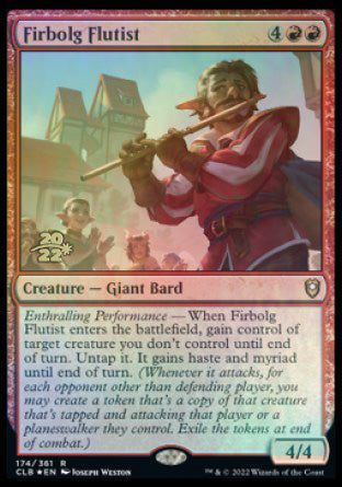 Firbolg Flutist [Commander Legends: Battle for Baldur's Gate Prerelease Promos] MTG Single Magic: The Gathering    | Red Claw Gaming