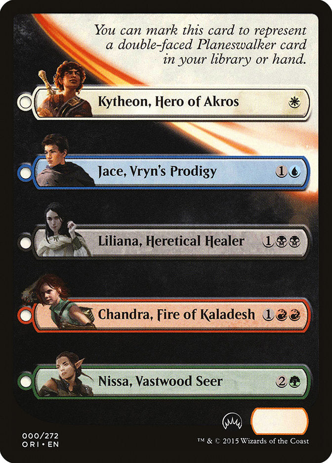 Magic Origins Checklist [Magic Origins Tokens] MTG Single Magic: The Gathering    | Red Claw Gaming