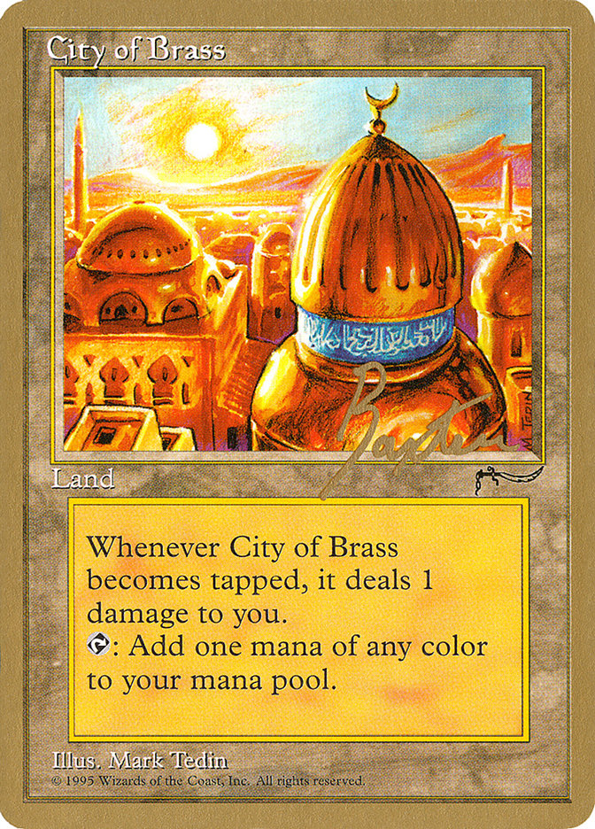 City of Brass (George Baxter) [Pro Tour Collector Set] MTG Single Magic: The Gathering    | Red Claw Gaming