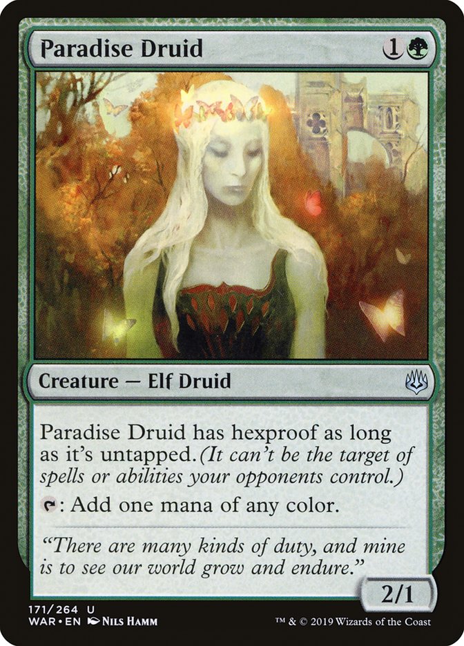 Paradise Druid [War of the Spark] MTG Single Magic: The Gathering    | Red Claw Gaming