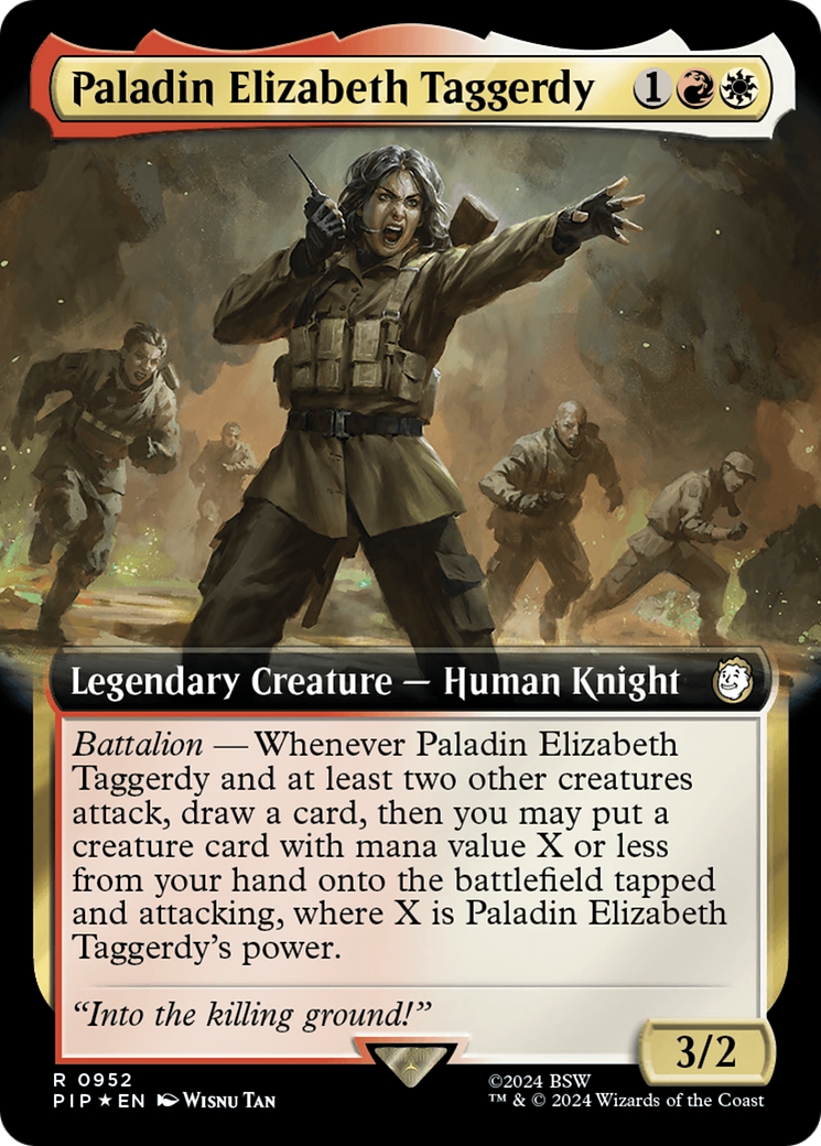 Paladin Elizabeth Taggerdy (Extended Art) (Surge Foil) [Fallout] MTG Single Magic: The Gathering    | Red Claw Gaming