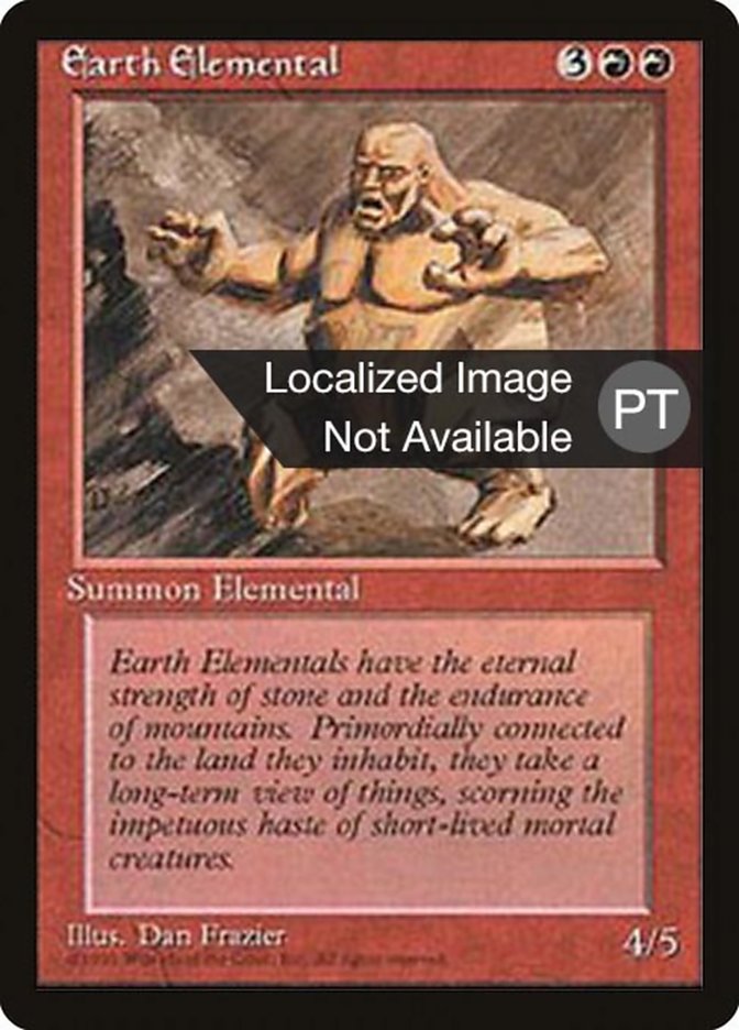 Earth Elemental [Fourth Edition (Foreign Black Border)] MTG Single Magic: The Gathering    | Red Claw Gaming