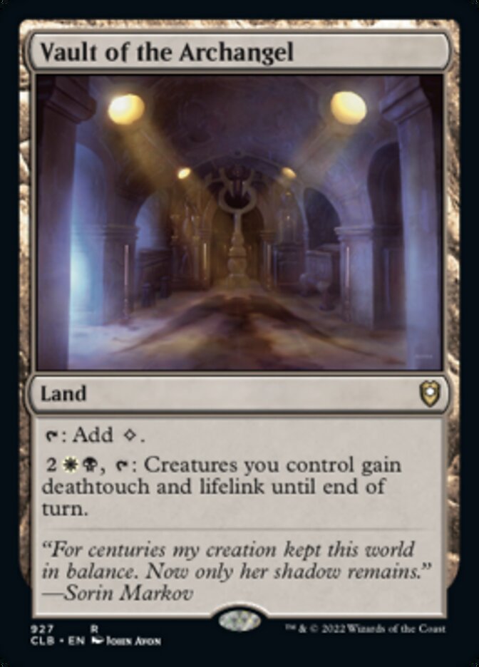 Vault of the Archangel [Commander Legends: Battle for Baldur's Gate] MTG Single Magic: The Gathering    | Red Claw Gaming