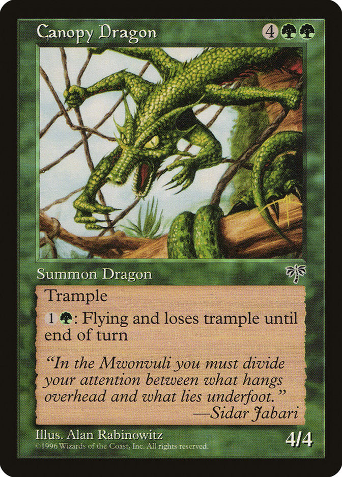 Canopy Dragon [Mirage] MTG Single Magic: The Gathering    | Red Claw Gaming