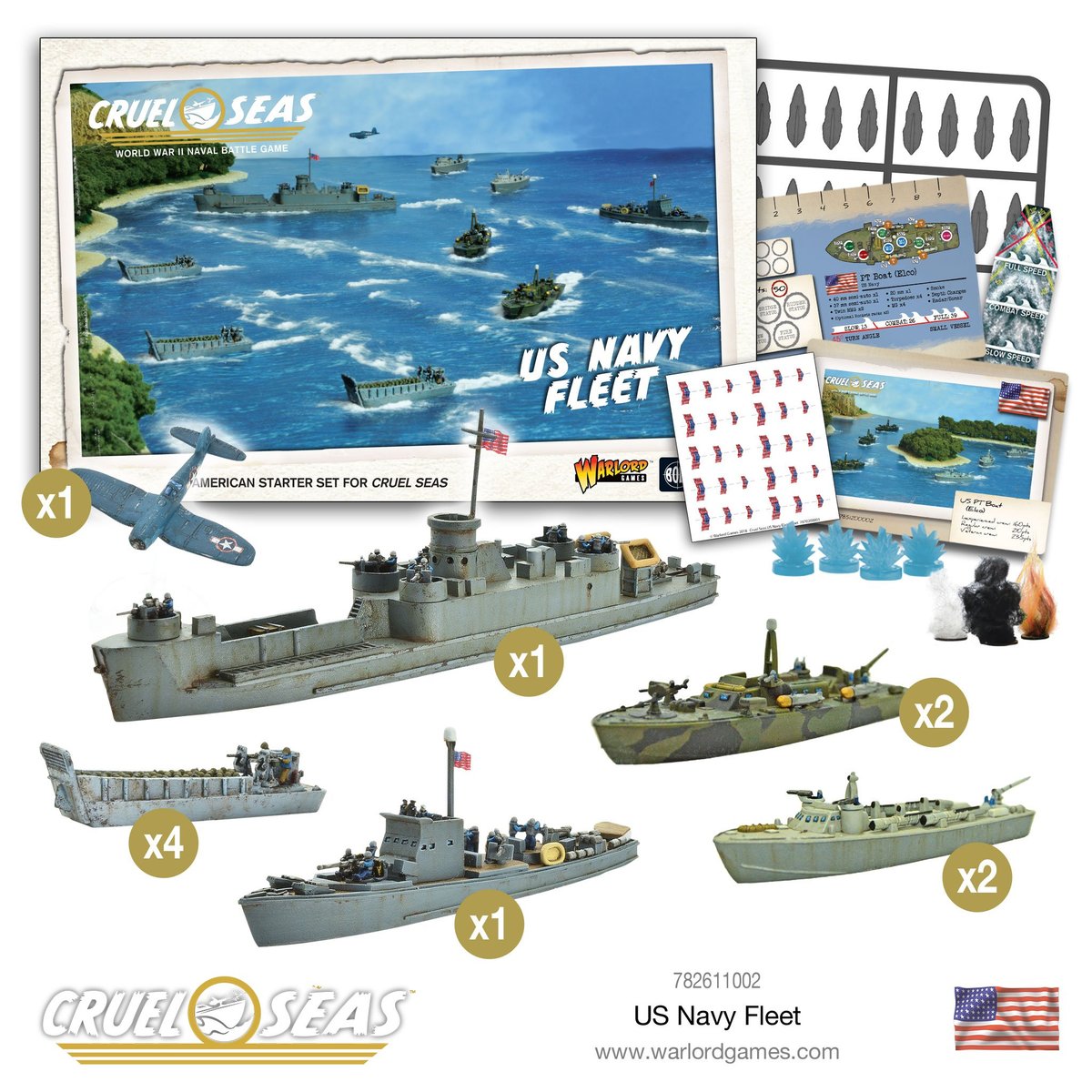 Cruel Seas US Navy Fleet Cruel Seas Warlord Games    | Red Claw Gaming
