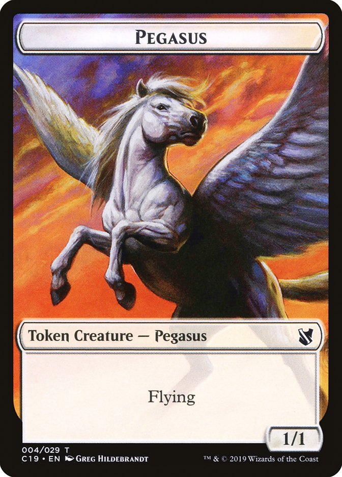 Pegasus Token [Commander 2019 Tokens] MTG Single Magic: The Gathering    | Red Claw Gaming