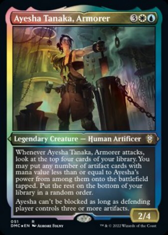 Ayesha Tanaka, Armorer (Foil Etched) [Dominaria United Commander] MTG Single Magic: The Gathering    | Red Claw Gaming