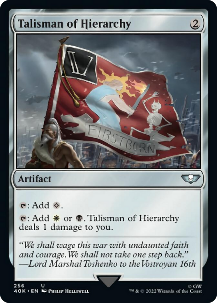 Talisman of Hierarchy (Surge Foil) [Warhammer 40,000] MTG Single Magic: The Gathering    | Red Claw Gaming
